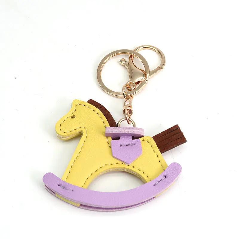 Leder Schaukelpferd Schlüsselanhänger CJ