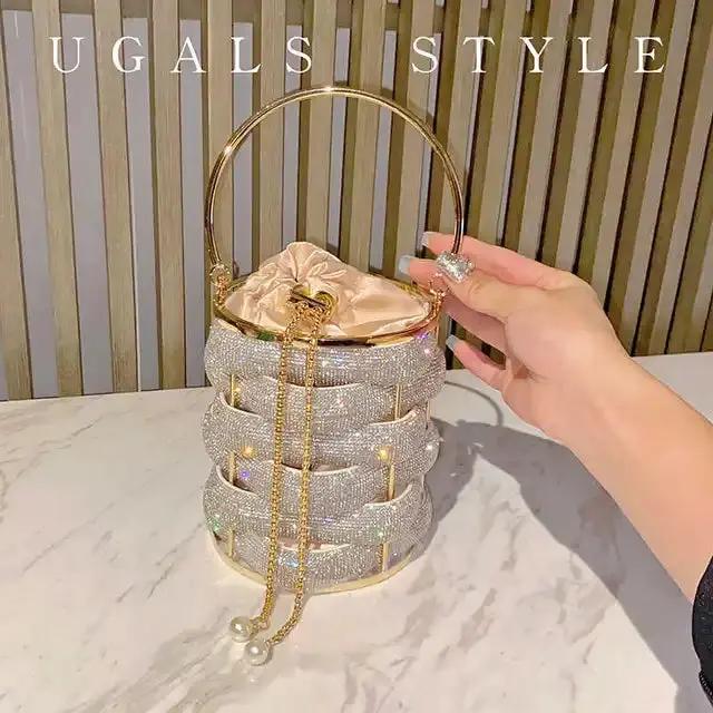 Geflochtene Abendtasche für Frauen