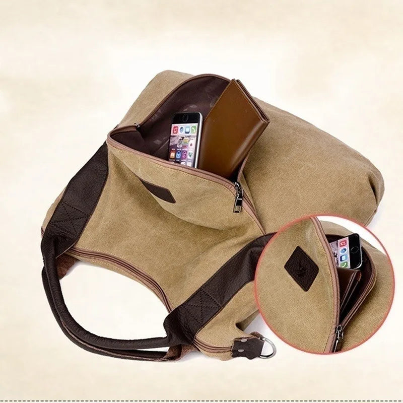 Canvas Damen Umhängetasche – Groß & Stylisch für Alltag & Reise