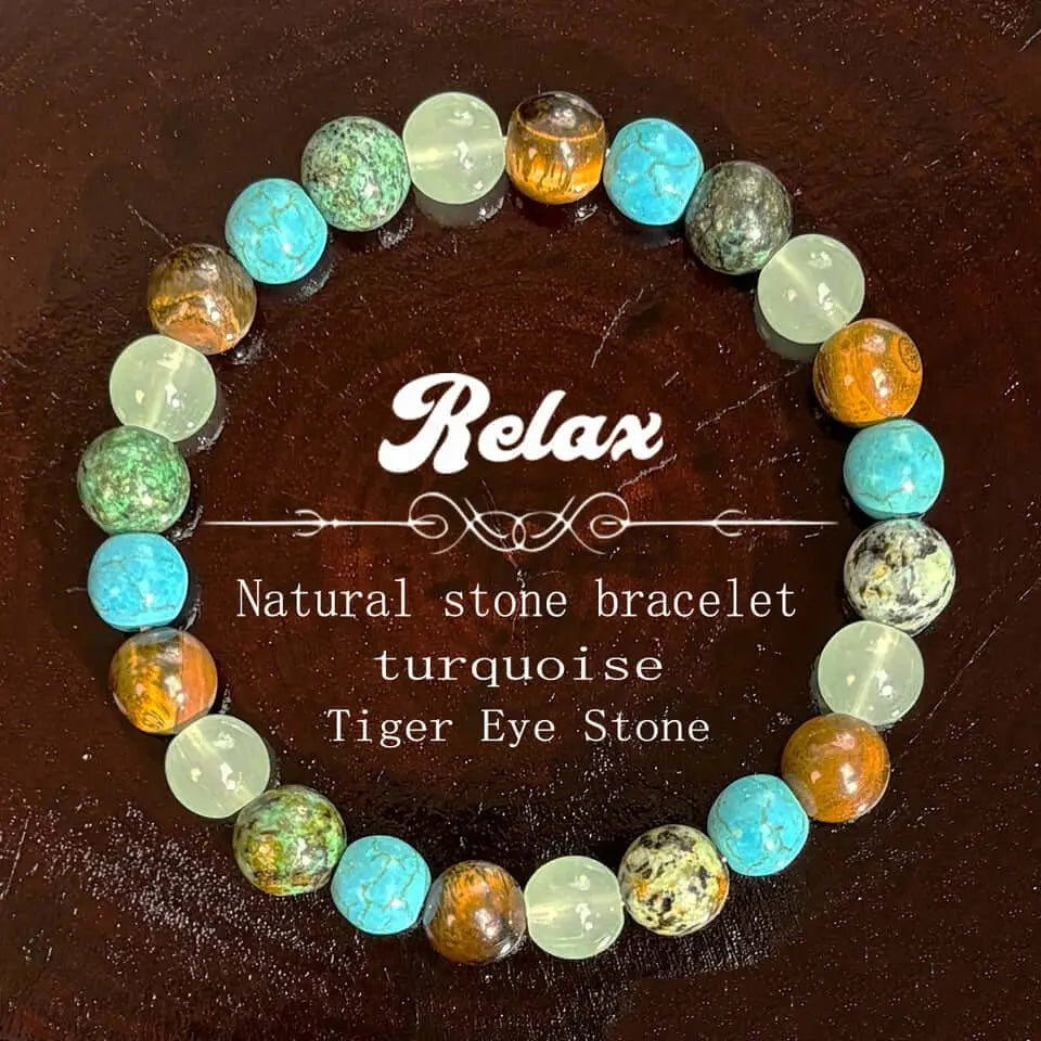 türkisfarbenes Tigerauge Entspannungsarmband