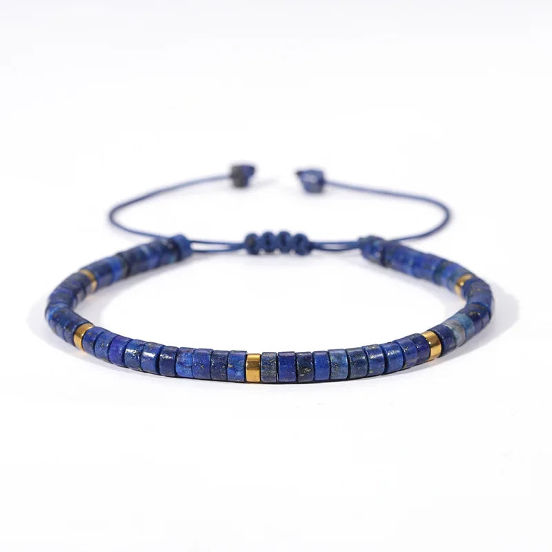 Damen-Armband mit Lapislazuli – Naturstein, handgemacht, fein & flexibel