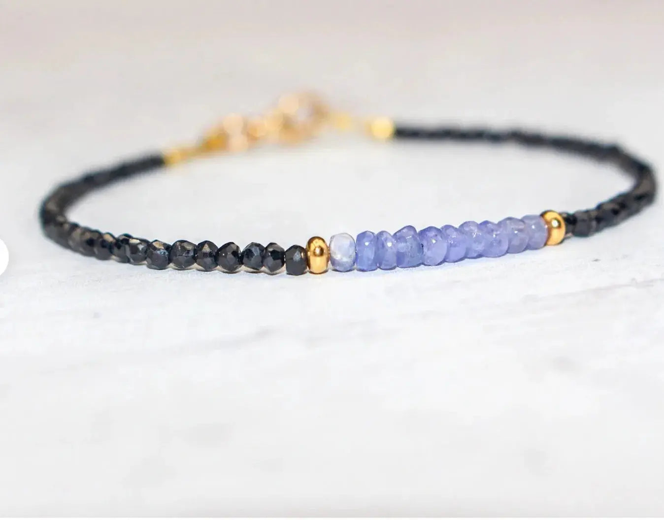 schwarzes Turmalin Perlenarmband eprolo