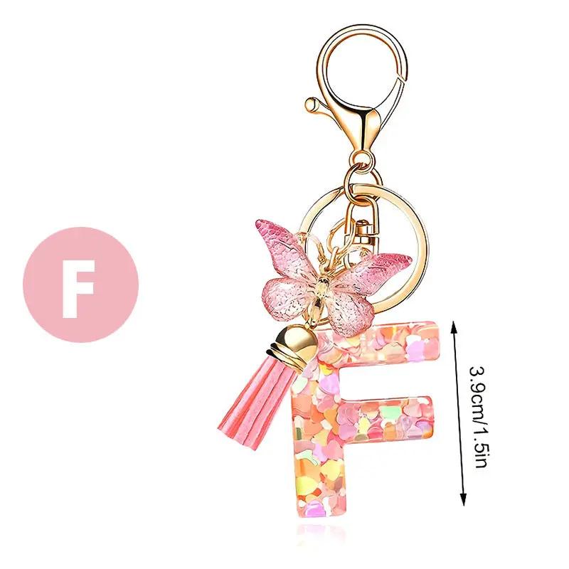 Kristall Buchstabe Keychain mit Herz CJ