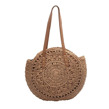 Runder Stroh Crochet Bag CJ