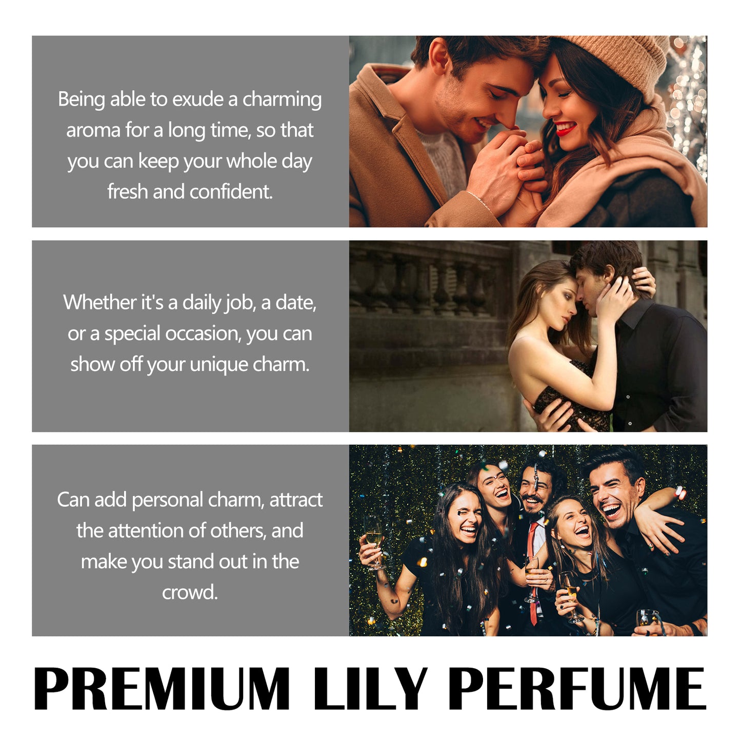 Premium Lilienparfüm, Damen-Lily-Duft, Duft, natürlich, frisch, Stay Charm Ball Parfüm