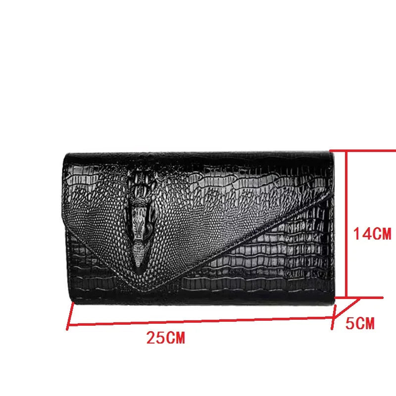 Damen Schultertasche mit Schlangenmuster – Modische Umhängetasche mit Kette