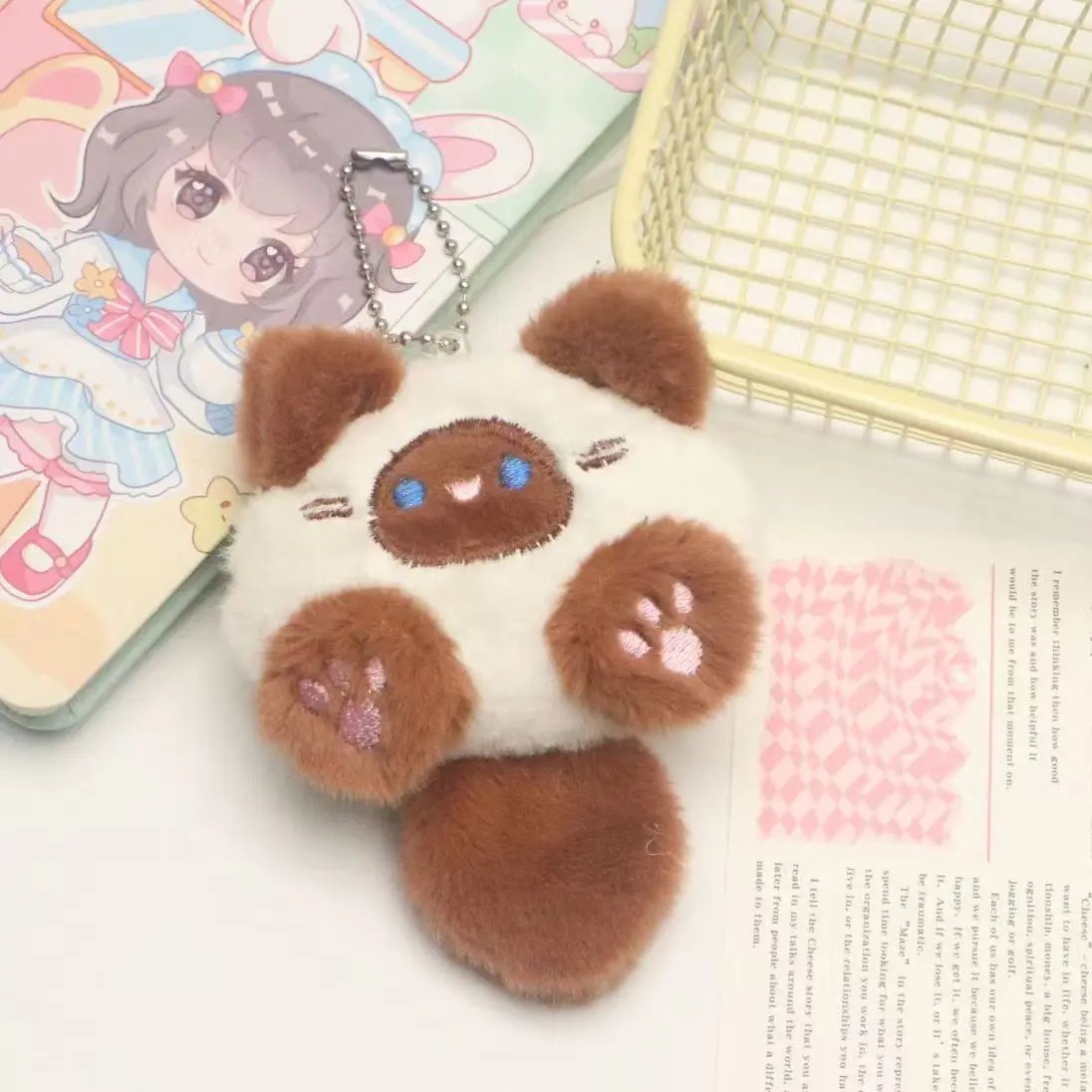 Plüsch Katze Schlüsselanhänger CJ