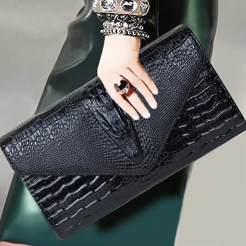 Damen Clutch Krokodilmuster CJ