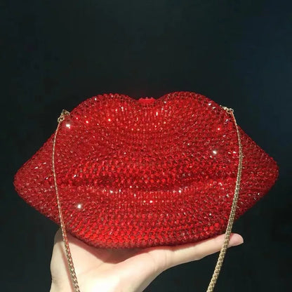 Leopardenmuster Clutch mit Strass – Glitzer-Abendtasche für Damen