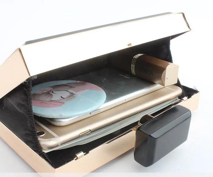 acrylic evening bag with perfume bottle