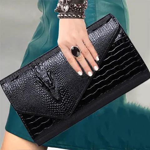 Damen Clutch Krokodilmuster CJ