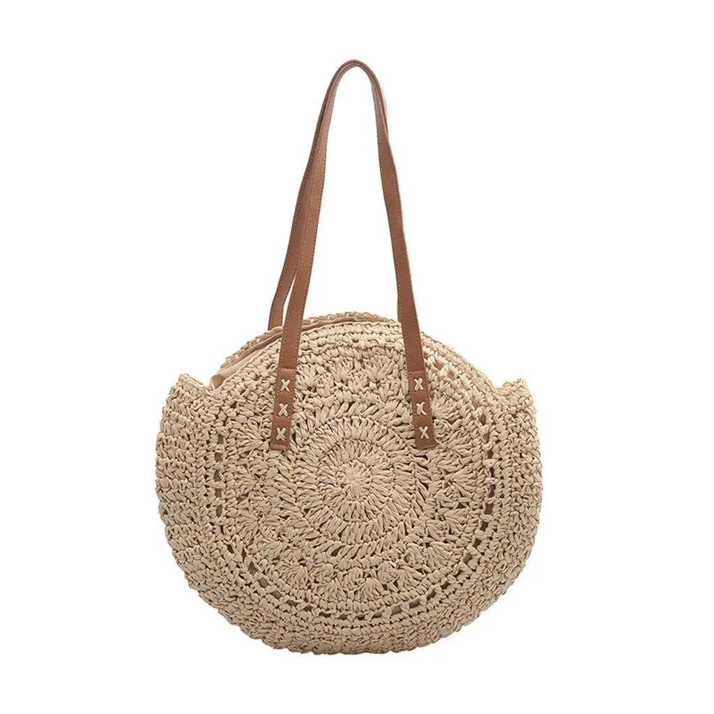 Runder Stroh Crochet Bag CJ