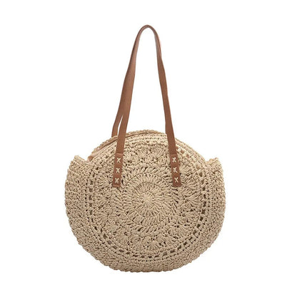 Runder Stroh Crochet Bag CJ