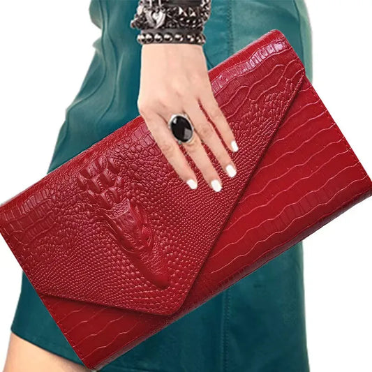 Damen Schultertasche mit Schlangenmuster – Modische Umhängetasche mit Kette