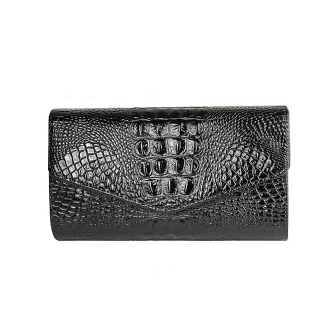 Damen Schultertasche mit Schlangenmuster – Modische Umhängetasche mit Kette