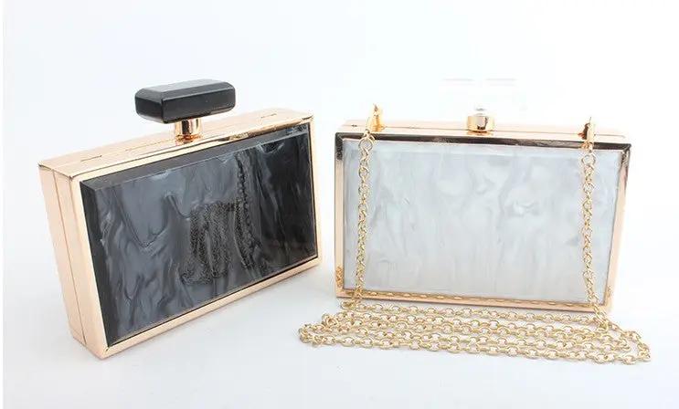 acrylic evening bag with perfume bottle