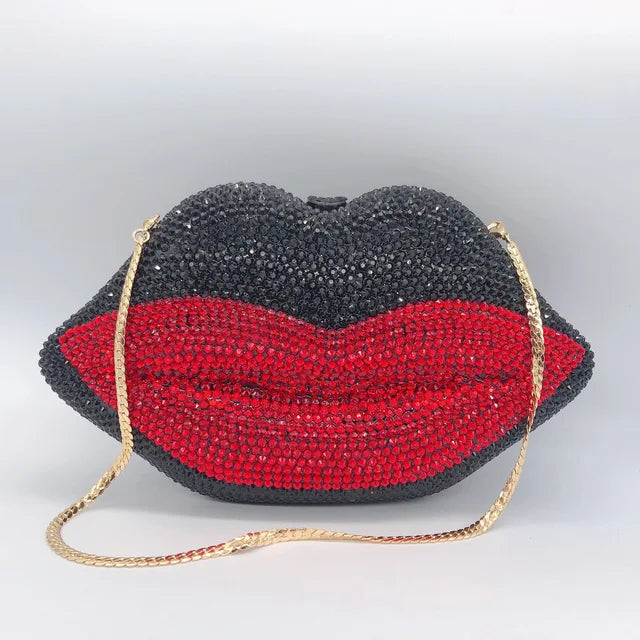 Leopardenmuster Clutch mit Strass – Glitzer-Abendtasche für Damen