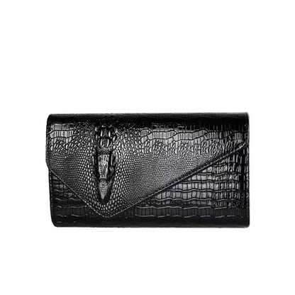 Damen Schultertasche mit Schlangenmuster – Modische Umhängetasche mit Kette