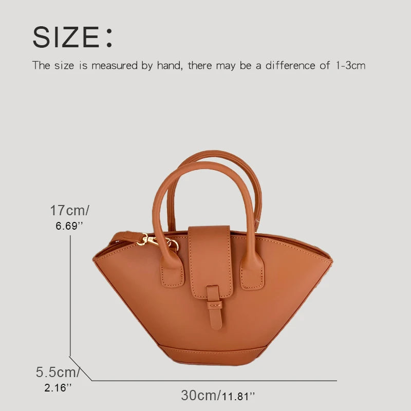 Vintage Shell Bag Damen – Kleine PU Leder Handtasche im Korean Style