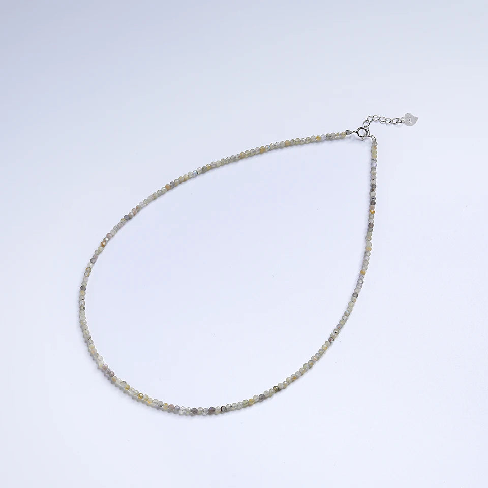 Naturstein-Halskette 2mm – Spinell, Lapis & Amethyst in 925er Silber