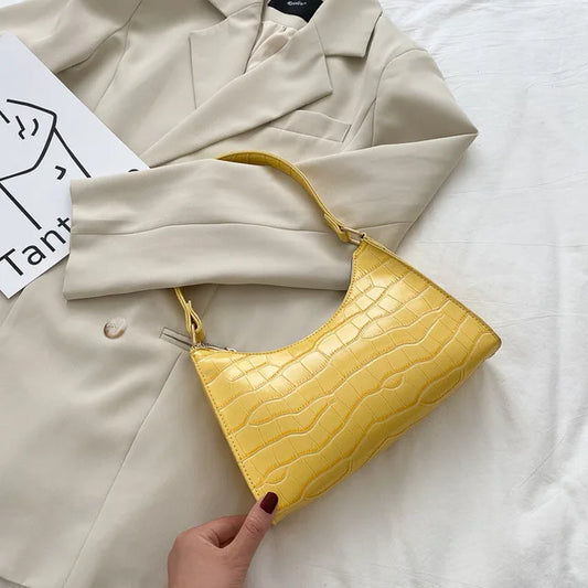 PU Leder Schultertasche – Alligator Look für stilvolle Auftritte