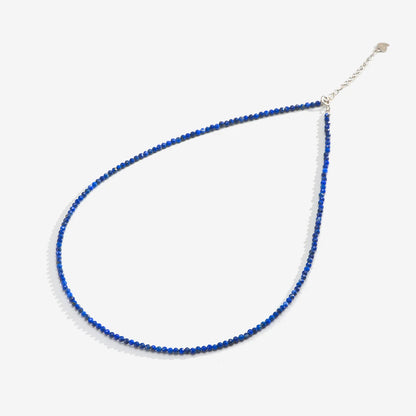 Naturstein-Halskette 2mm – Spinell, Lapis & Amethyst in 925er Silber