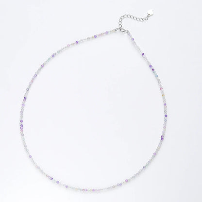 Naturstein-Halskette 2mm – Spinell, Lapis & Amethyst in 925er Silber