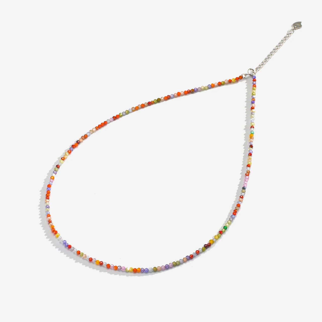 Naturstein-Halskette 2mm – Spinell, Lapis & Amethyst in 925er Silber
