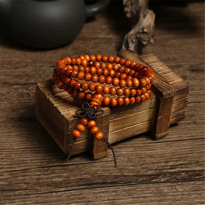 Grünes Sandelholz-Armband 6 mm – Buddhistische Mala für Damen & Herren