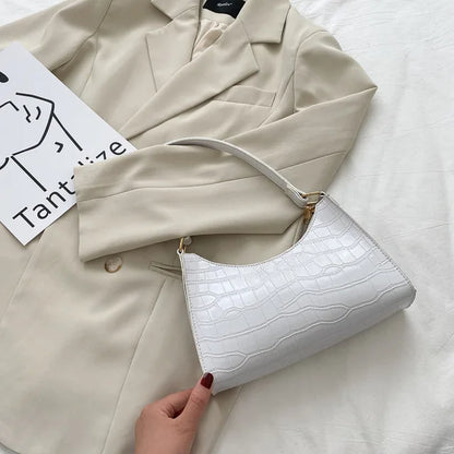 PU Leder Schultertasche – Alligator Look für stilvolle Auftritte