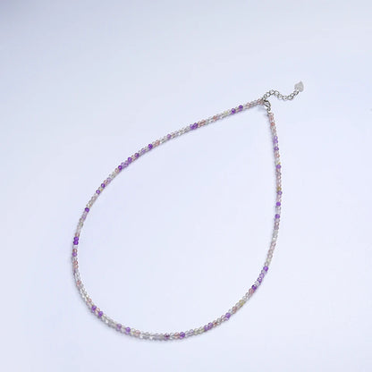 Feine Naturstein-Halskette mit 925 Silber – Spinell, Amethyst, Amazonit & mehr