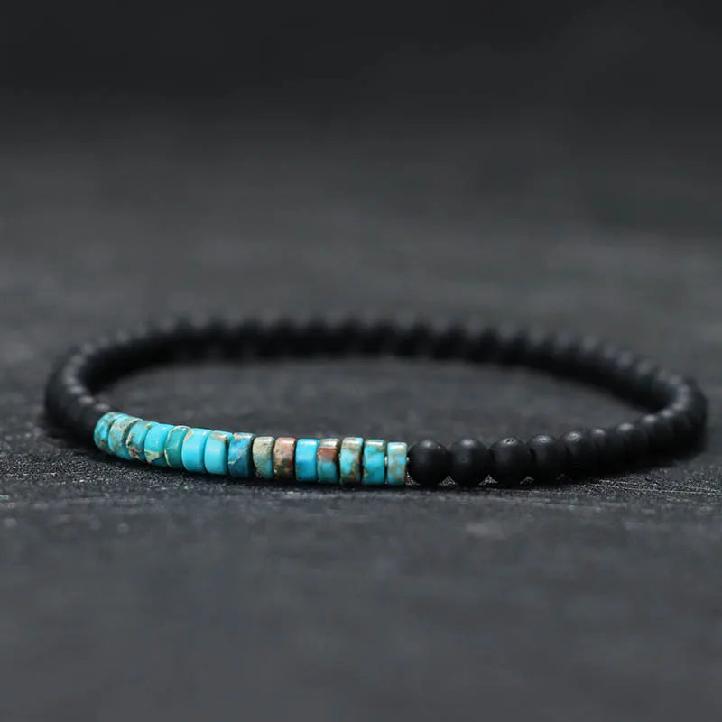 4 mm Kaiser-Onyx Armband – Minimalistisch & Unisex für Yoga & Meditation