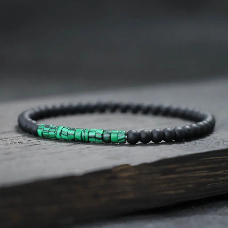4 mm Kaiser-Onyx Armband – Minimalistisch & Unisex für Yoga & Meditation