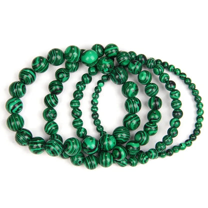 Malachit Naturstein-Armband – Heilung & Meditation für Damen & Herren