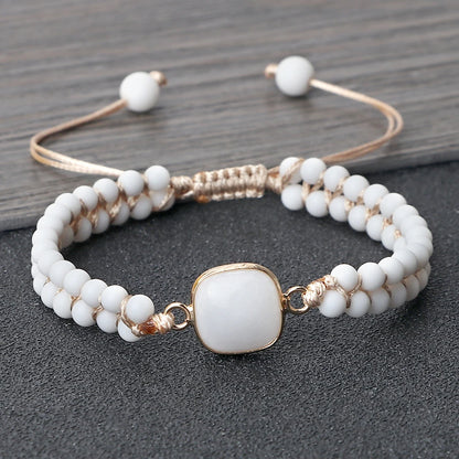 4 mm Howlith-Armband – Mini-Naturstein für Yoga & Heilung