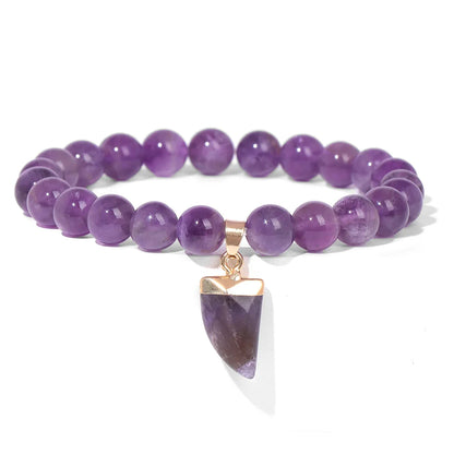 Kraftstein-Armband mit Symbolen – Naturstein-Schmuck für Frauen