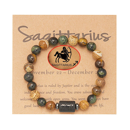 Tigerauge Sternzeichen-Armband – 12 Sternbilder Glücksarmband
