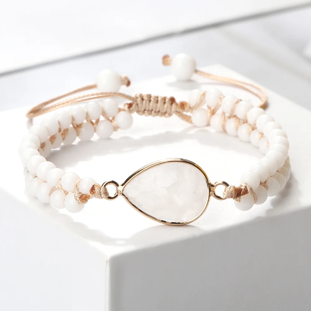4 mm Howlith-Armband – Mini-Naturstein für Yoga & Heilung
