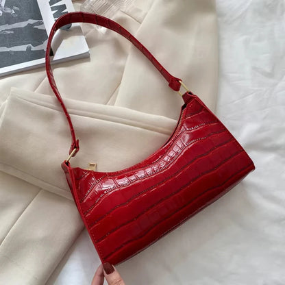 PU Leder Schultertasche – Alligator Look für stilvolle Auftritte