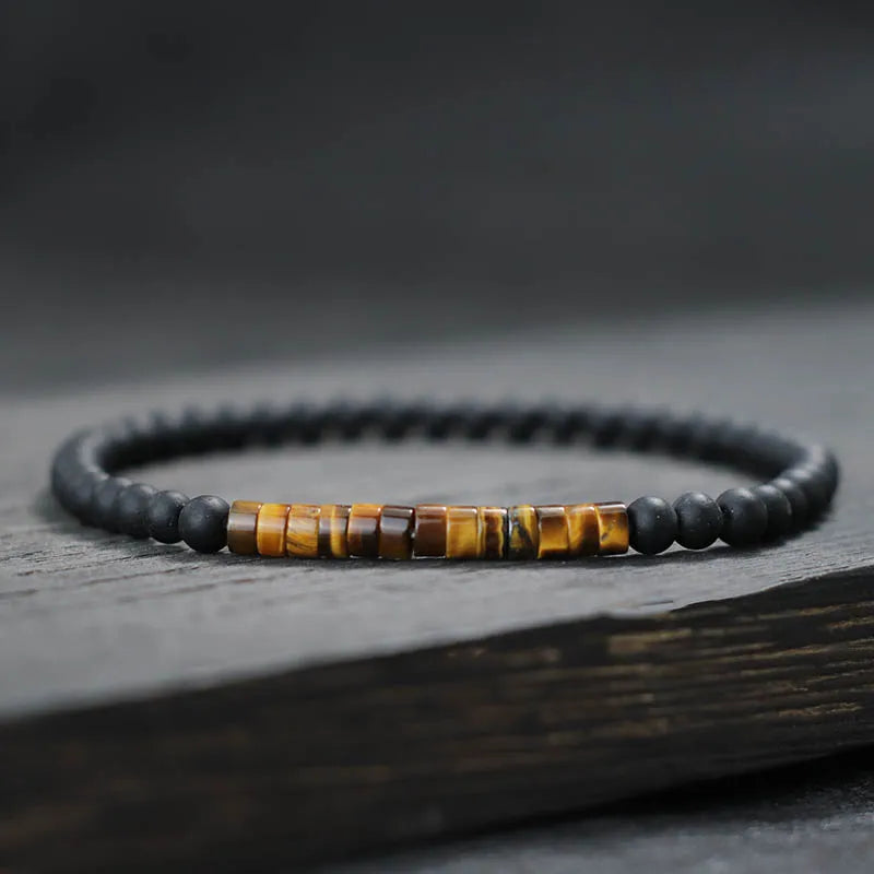 4 mm Kaiser-Onyx Armband – Minimalistisch & Unisex für Yoga & Meditation