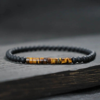 4 mm Kaiser-Onyx Armband – Minimalistisch & Unisex für Yoga & Meditation