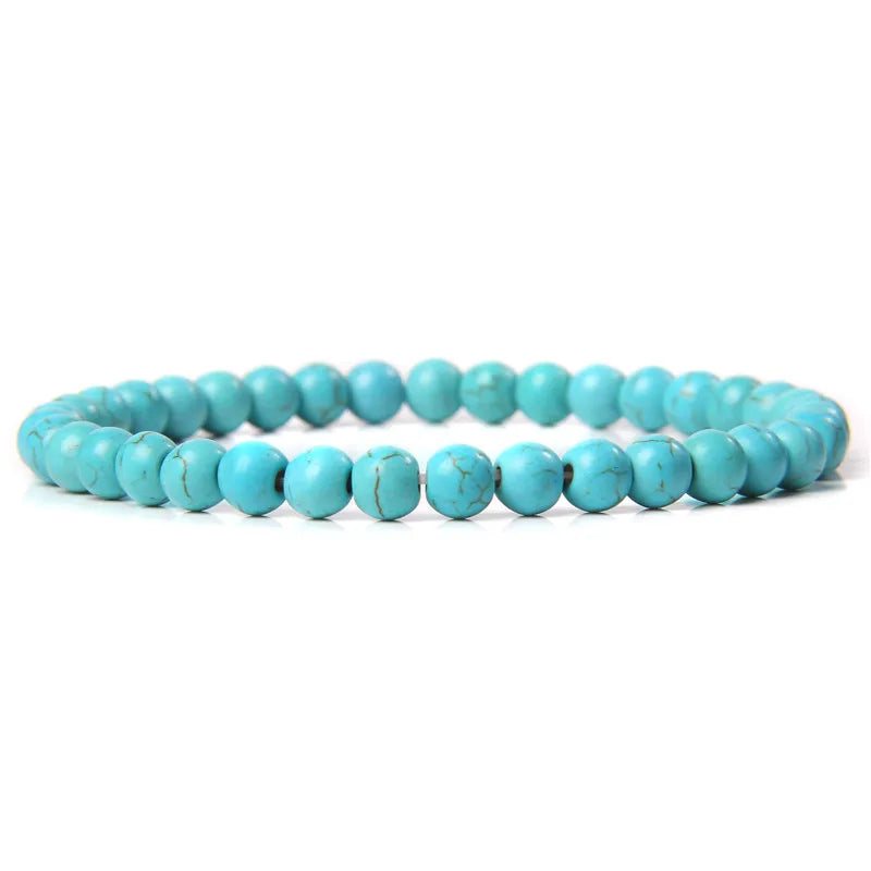 6 mm Naturstein-Armband – Apatit, Lapislazuli & Türkis für Damen & Herren