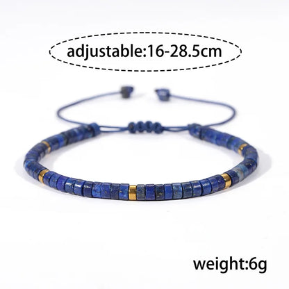 Damen-Armband mit Lapislazuli – Naturstein, handgemacht, fein & flexibel