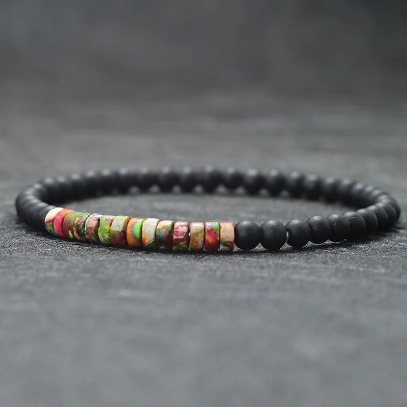 4 mm Kaiser-Onyx Armband – Minimalistisch & Unisex für Yoga & Meditation