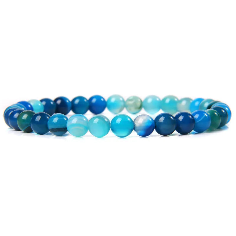 6 mm Naturstein-Armband – Apatit, Lapislazuli & Türkis für Damen & Herren