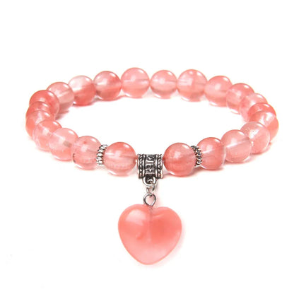 Kraftstein-Armband mit Symbolen – Naturstein-Schmuck für Frauen