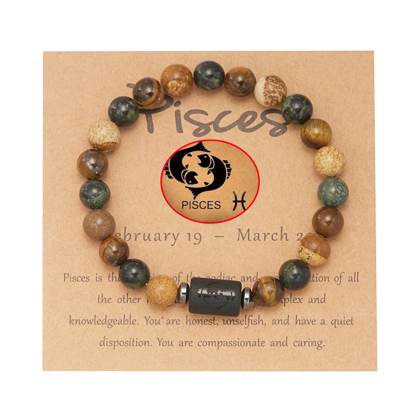 Tigerauge Sternzeichen-Armband – 12 Sternbilder Glücksarmband