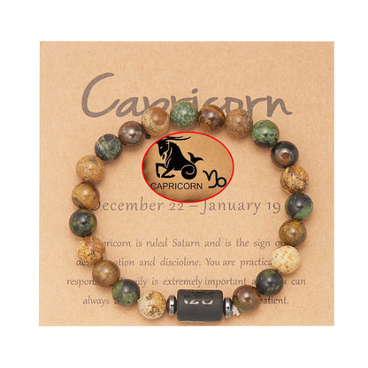 Tigerauge Sternzeichen-Armband – 12 Sternbilder Glücksarmband