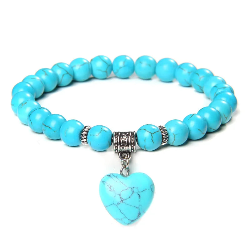 Kraftstein-Armband mit Symbolen – Naturstein-Schmuck für Frauen