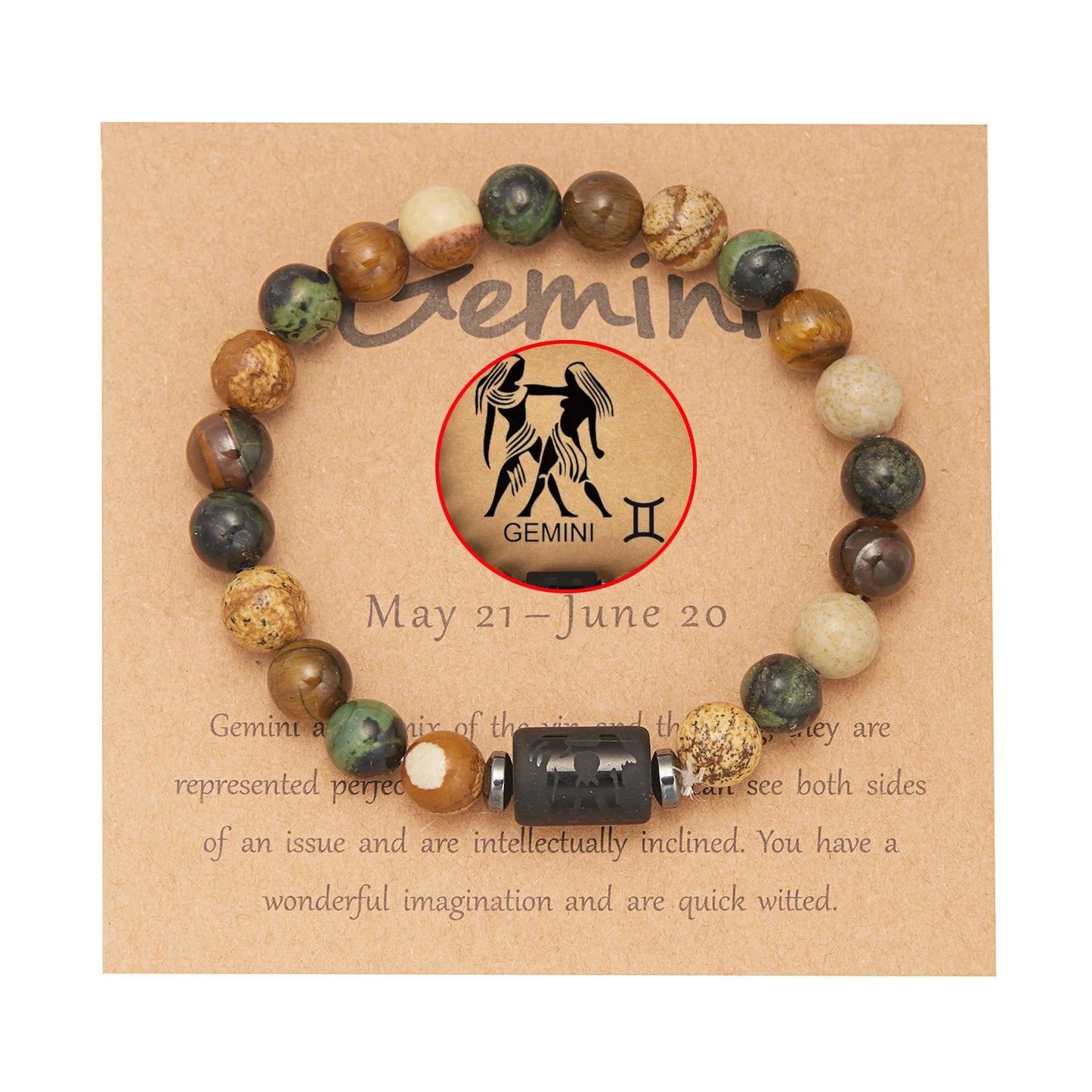Tigerauge Sternzeichen-Armband – 12 Sternbilder Glücksarmband